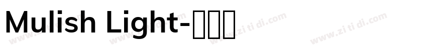 Mulish Light字体转换
